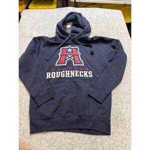 XFL Houston Roughnecks Navy Blue Pullover Hoodie Sweatshirt M Medium NWT